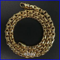 Heavy 9 Ct Gold Fancy Link 43 CM Chain Necklace 37.1 Grams