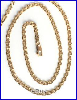 Heavy 9 ct Gold Fully Hallmarked Flat Link Anchor Chain 18.5 inches