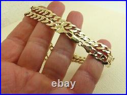 Heavy 9ct 9carat Yellow Gold Solid Curb Link Chain, 20'' Inch, 15.68 grams