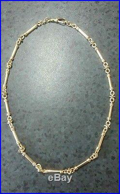 Heavy 9ct Gold Bar and Link Chain