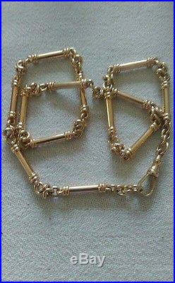 Heavy 9ct Gold Bar and Link Chain 42.12 g Fully Hallmarked