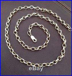 Heavy 9ct Gold Belcher Chain Necklace 25 Long & 40.2g