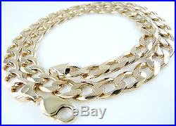 Heavy 9ct Gold Curb Chain (67g) 21 Hallmarked Necklace 9k 375