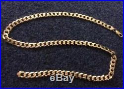 Heavy 9ct Gold Curb Cuban Chain 24 Inch