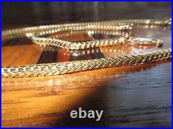 Heavy 9ct Gold (Necklace & Bracelet) Squared Chevron Chain48.7 grams