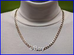 Heavy 9ct Gold curb chain well Hallmarked 14.8g 0.5 oz, wide links