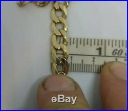 Heavy 9ct Gold curb chain well hallmarked, 40.8g Massive solid chain