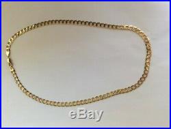 Heavy 9ct Gold curb chain well hallmarked, solid chain 11.2g
