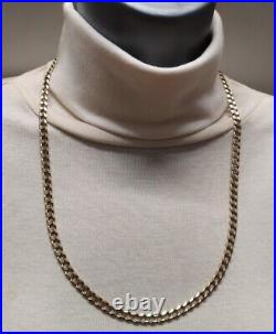 Heavy 9ct Gold curb chain well hallmarked, solid chain oz chain