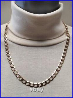 Heavy 9ct Gold curb chain well hallmarked, solid oz chain 28.6g