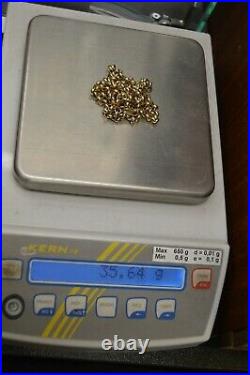 Heavy 9ct gold belcher chain 35.64g