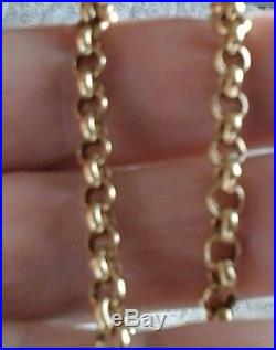 Heavy Gents 9ct Gold Belcher Link Chain 20'' 29.15 grams