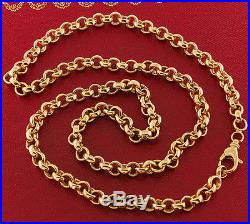 Heavy Hallmarked 9 ct Gold Solid Belcher Chain 72.1G 24.5 RRP £2530 BWZ19