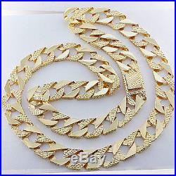 Heavy Hallmarked 9ct Gold Large Solid Curb Chain 152.1 G 30 RRP £6050 C168 30