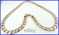 Heavy Solid (67.33g) 9ct Gold Curb Chain (21) Hallmarked Necklace 9k 375