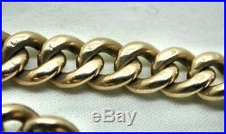 Heavy Solid 9ct Gold curb Link Bracelet With Heart Padlock Fastener