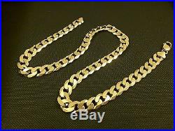 Heavy Solid 9ct gold curb chain
