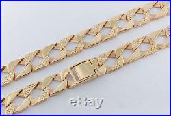 Heavy UK Hallmarked 9ct Gold Large Solid Curb Chain 85.7 G 30 RRP £3435 C19