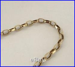 Heavy Vintage 9ct Gold Belcher Necklace Chain 33 Long Length 8 grams