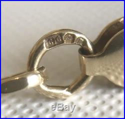 Heavy Vintage 9ct Gold Belcher Necklace Chain 33 Long Length 8 grams