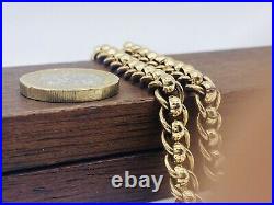 Heavy Vintage 9ct Solid Gold Rollerball Chain Necklace 53.24 grams