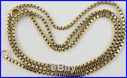 Heavy hallmarked 9ct gold 21.5 inch long yellow gold neck chain weighs 10 grams