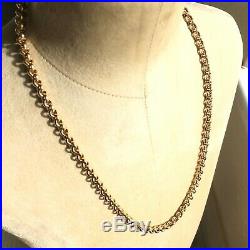 IMPRESSIVE 9ct YELLOW GOLD BELCHER HOLLOW LINK Chain 5mm Necklace 16.7g -19 3/4