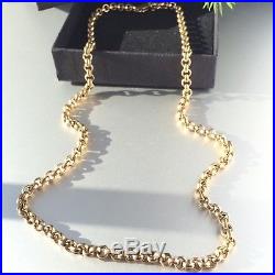 IMPRESSIVE HEAVY 9ct Yellow Gold Belcher Link Chain Vintage 40.4g 21.25 Long