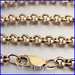 IMPRESSIVE HEAVY 9ct Yellow Gold Belcher Link Chain Vintage 40.4g 21.25 Long