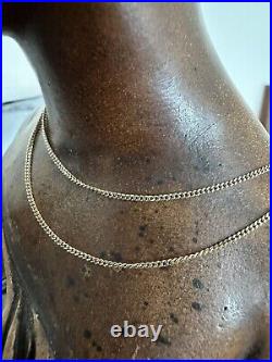 ITALY UNOAERRE Vintage 9Ct Gold Curb Link Chain Necklace 1.45Gr 42Cm London 1995