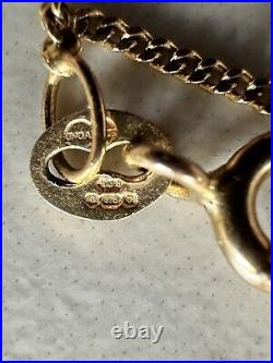 ITALY UNOAERRE Vintage 9Ct Gold Curb Link Chain Necklace 1.45Gr 42Cm London 1995