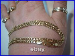 Incredible Solid 9ct Gold Curb Necklace-22-vintage-very Heavy-very Best Quality
