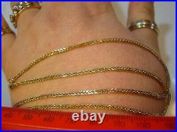 Incredible Solid 9ct Gold Herringbone Necklace-18-vintage- Heavy- Best Quality