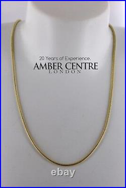 Italian Made 9ct Solid Gold Classic Real Snake Chain 16 1.2mm-GCH005 RRP £395