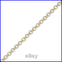 Jewelco London 9ct Gold Round Belcher 5.2mm Chain Necklace