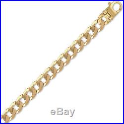 Jewelco London 9ct Gold Traditional Heavy Weight Curb Link 14mm Chain Necklace