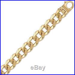 Jewelco London 9ct Gold Traditional Heavy Weight Curb Link 20mm Chain Necklace