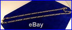 LONG Solid 9ct Yellow Gold 22.5 FIGARO Chain Necklace 14.5gr Hm 4.5mm cx886