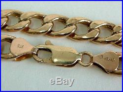 Lovely 9ct Gold Chunky Looking Curb Linked Necklet Chain 25 Inches 1 Ounce