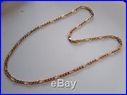 LOVELY 9ct GOLD HM BIRMINGHAM 1994 FIGARO LINK CHAIN NECKLACE 20 INCHES, 6 GRAMS