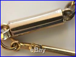 LOVELY LADIES VINTAGE 9CT GOLD FANCY BATON and BALL LINK NECKLACE CHAIN 18