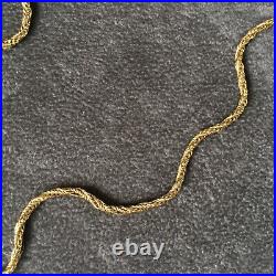 LOVELY VINTAGE ZALES 9ct 375 GOLD TWISTED FOXTAIL CHAIN NECKLACE 16 41cm 5.8g