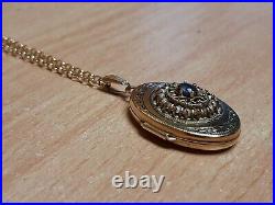 Ladies 9ct 5.2g 47cm Yellow Gold Chain Necklace With Locket Pendant HY 104193
