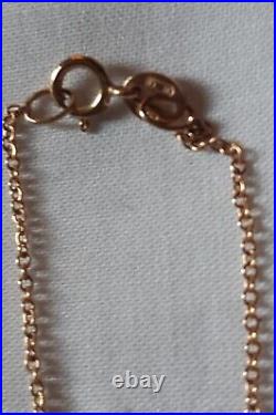 Ladies 9ct gold sapphire necklace Modern Unusual Design VGC worn twice