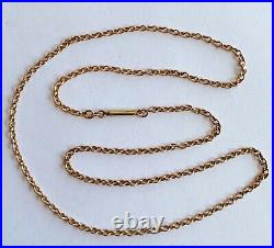 Ladies Antique Victorian 9ct Gold Barrel Clasp / Belcher Necklace Chain / 5.1 g