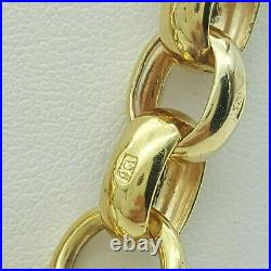Ladies Bracelet 9ct (375, 9K)Yellow Gold Belcher Chain With Diamond Heart Lock