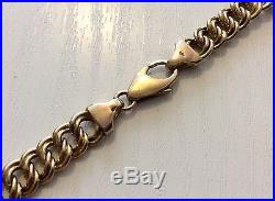 Ladies Fancy Double Link Hallmarked Vintage Heavy 9ct Gold Chain Necklace