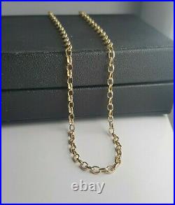 Ladies Gold Chain 9ct Yellow Gold Oval Belcher Chain 37.5cm Preloved RRP $495