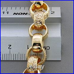 Ladies NEW Large 9ct Gold Heavy Belcher Bracelet 31.1G 8.5 RRP £1250 C169