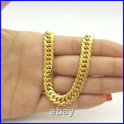 Ladies Necklace Solid 9ct (375,9K)65.04g Yellow Gold Double Curb Chain Bolt Lock